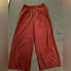 Madewell Harlow Wide Leg Pants in Raisin